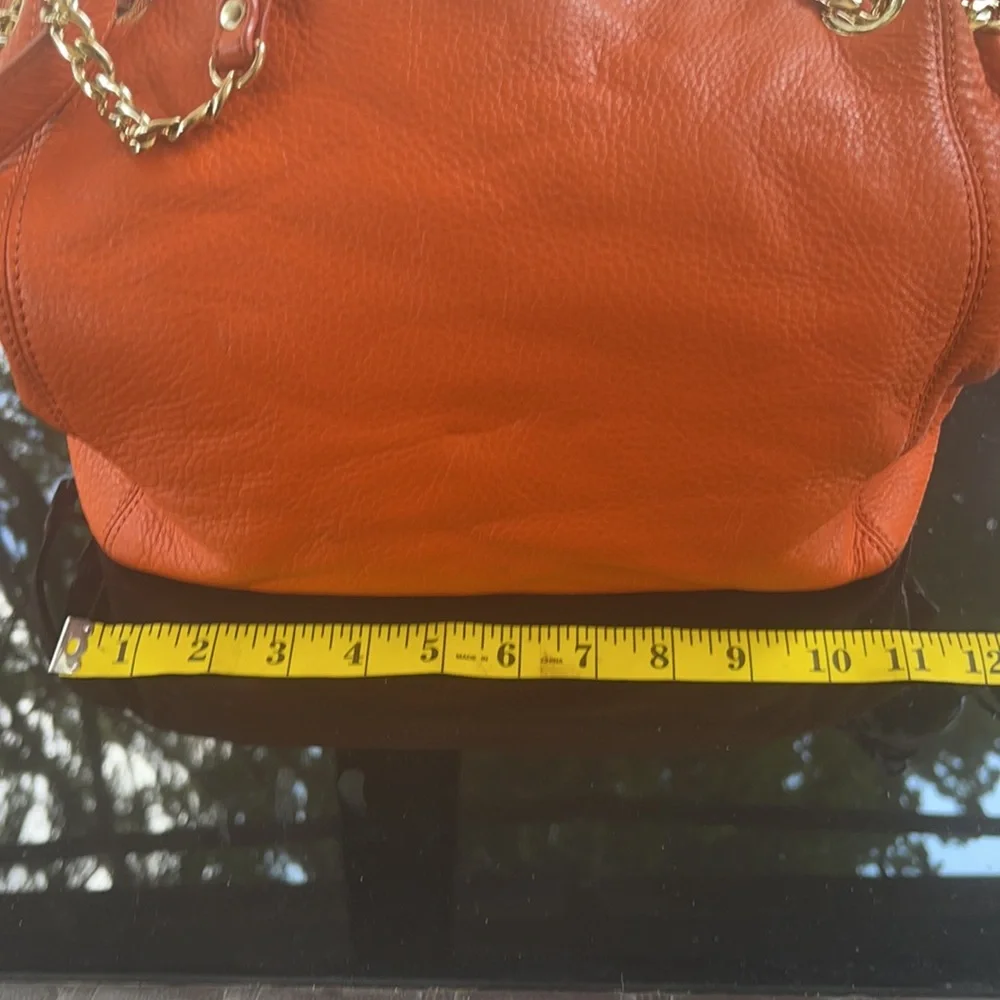 Michael kors orange leather tote